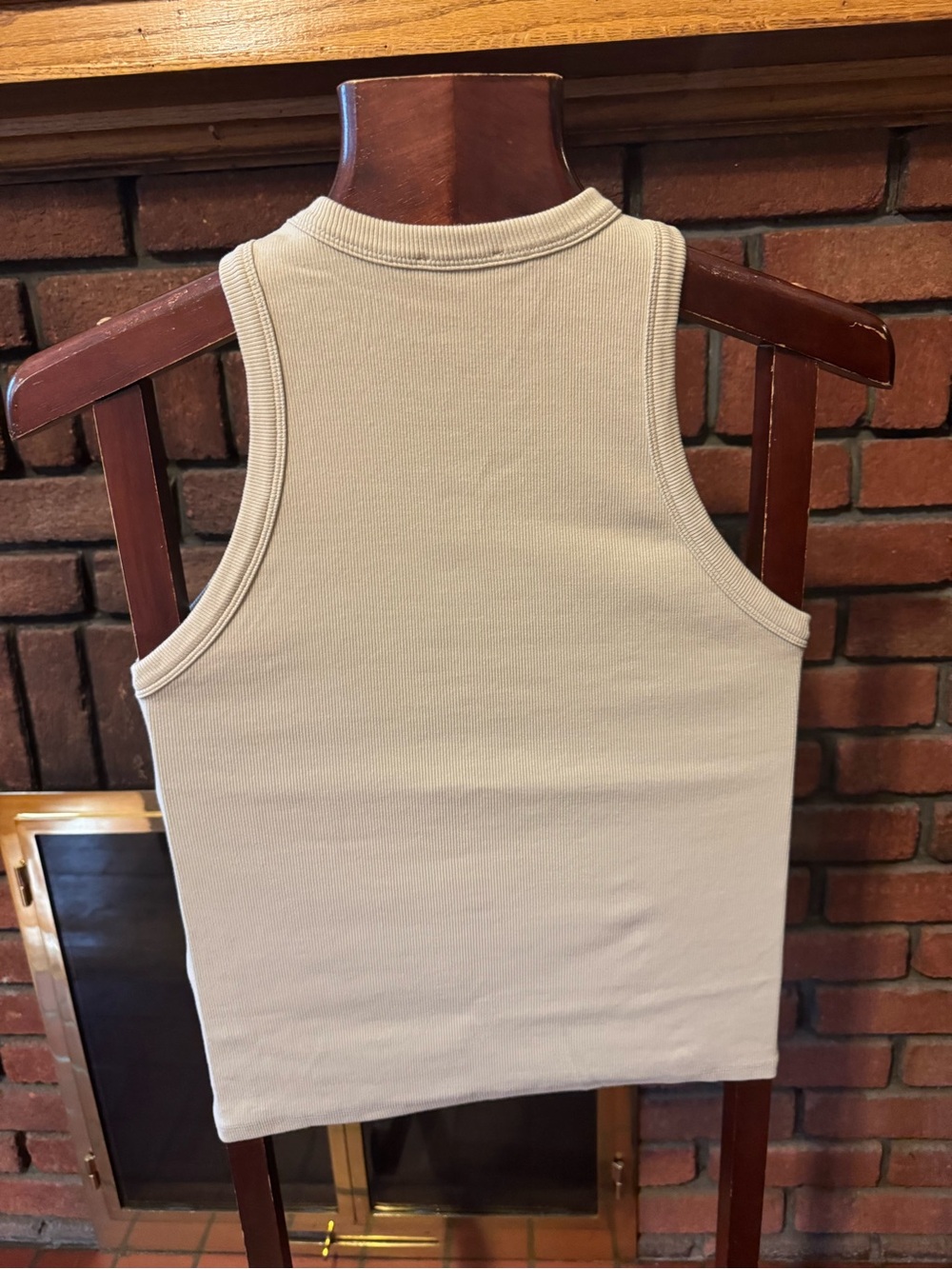 Massimo Dutti Beige Ribbed Crewneck Tank brand new size L - Picture 4 of 9